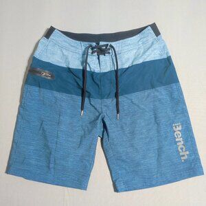 Bench board shorts men's size M blue with stripes pattern